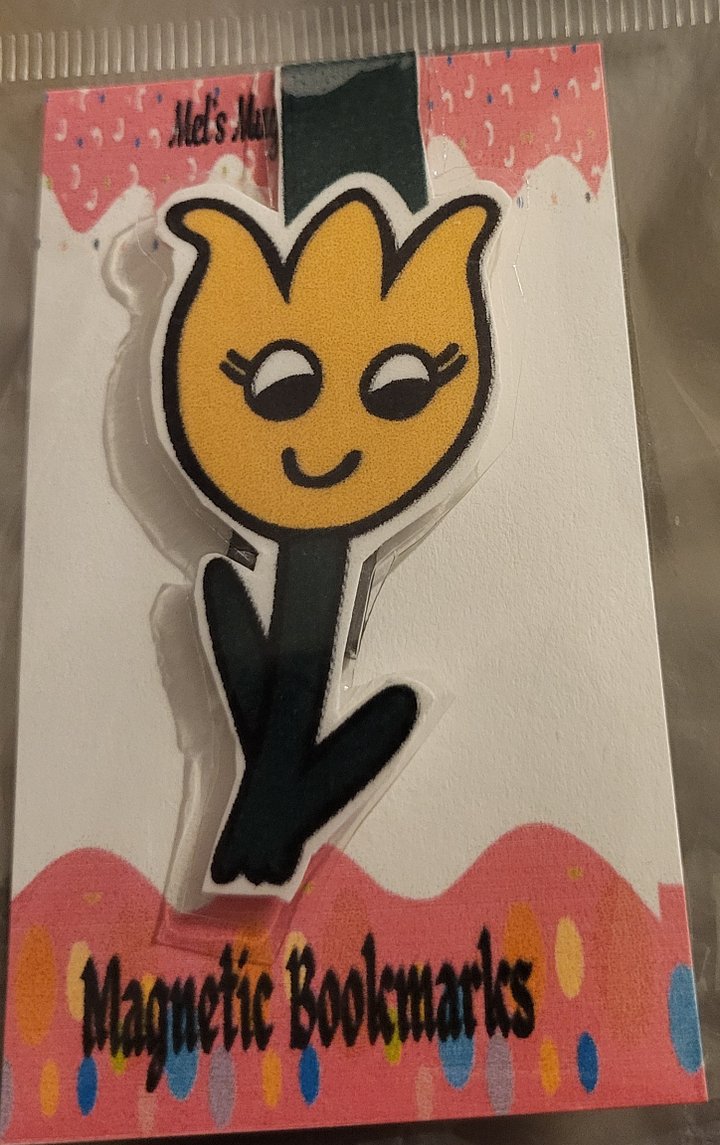 Cute Cartoon Yellow Tulip Magnetic Laminated Bookmark for Flower Fans product image (1)