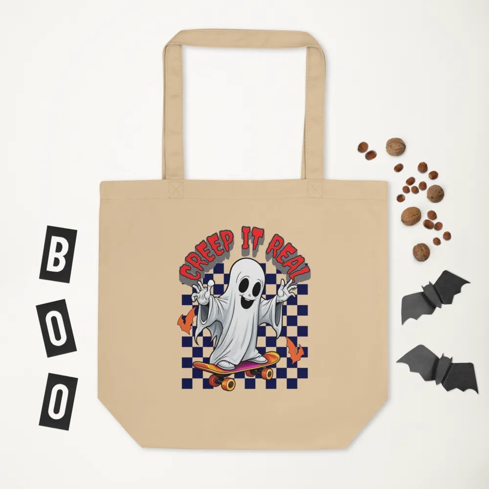 Creep It Real Ghost Skateboard Tote Bag product image (5)