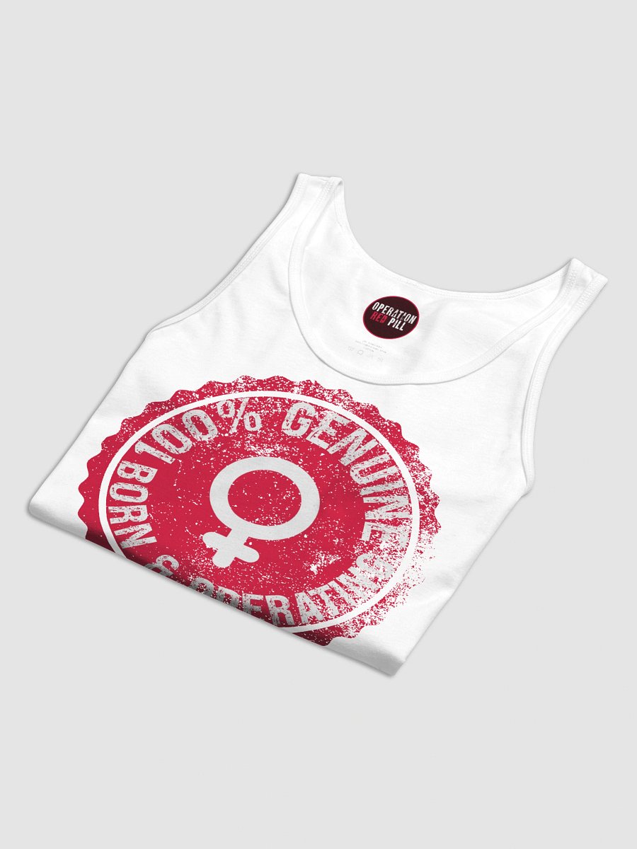 "100% Female" Pill Tank Top - White product image (8)