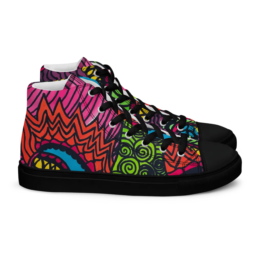 Symmetry in Color: Women's High Top Canvas Shoes product image (8)