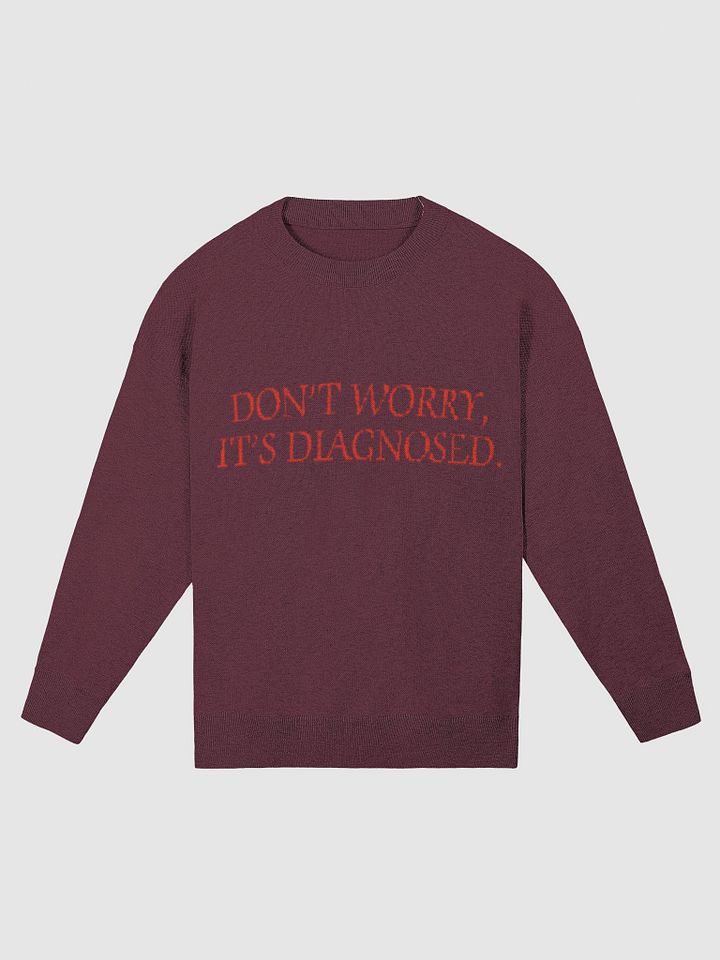 DW, it's diagnosed. (lg. design, maroon and red) knitwear relaxed crewneck product image (5)