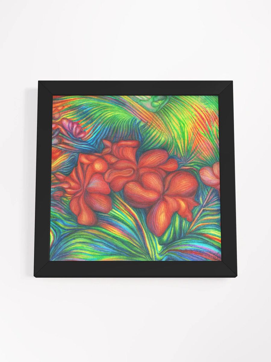 Vibrant Ayous Wood Framed Matte Poster - Tropical Red Flowers product image (47)