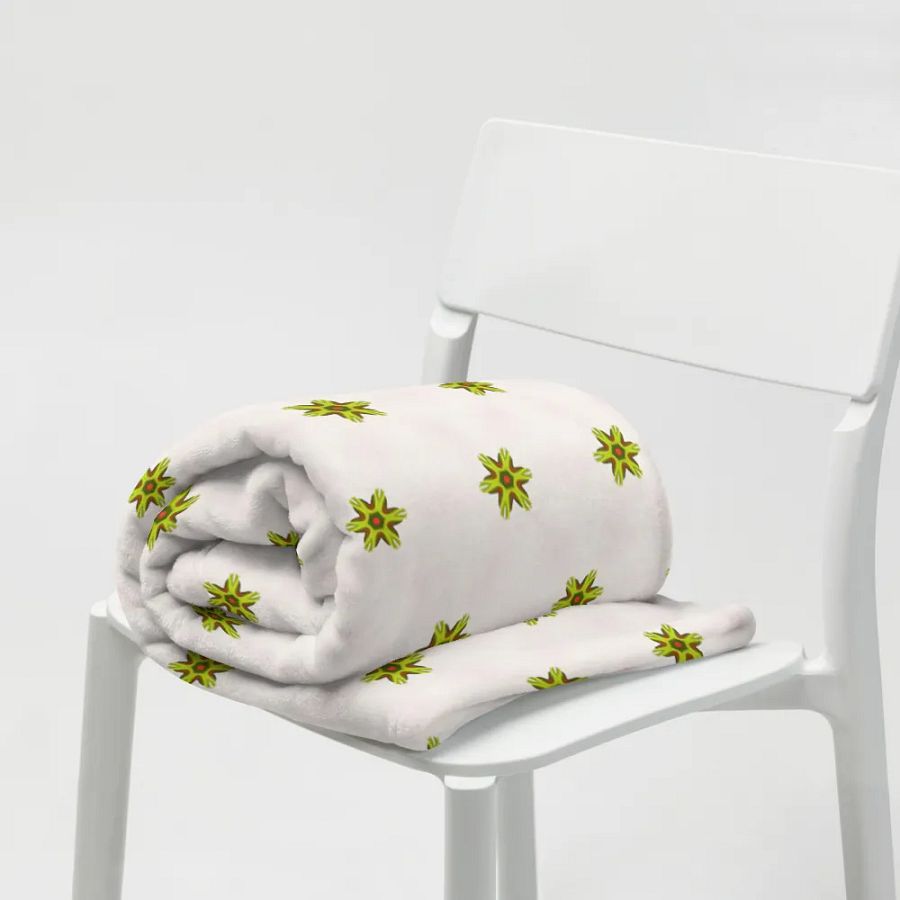 Star Flower Seamless Patterned Throw Blanket product image (2)