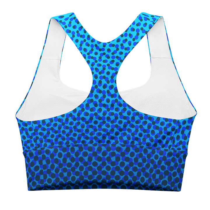 Blue Halftone Longline Sports Bra product image (2)