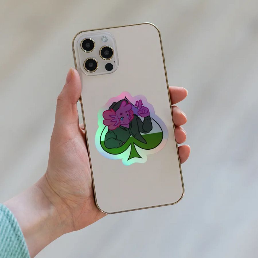 Queer in Spades | Kiss-Cut Holo Sticker product image (6)