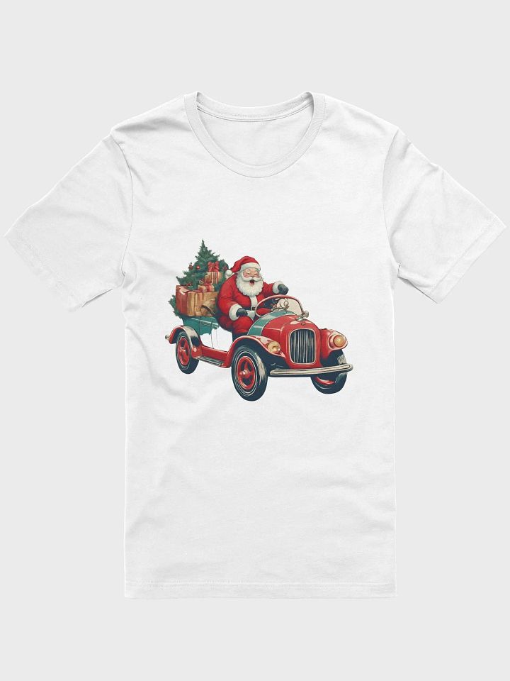 Vintage Christmas Santa in Red Car product image (1)