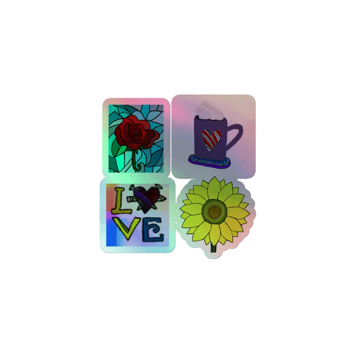Love & Roses Holographic Sticker Pack product image (1)