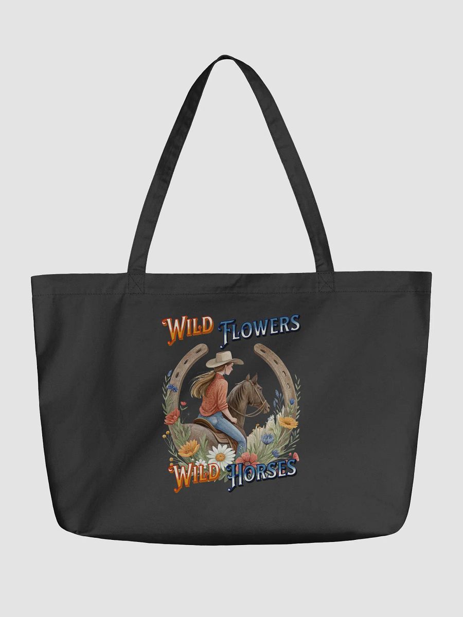 Wild Flowers Wild Horses Adventure Organic Tote Bag product image (5)