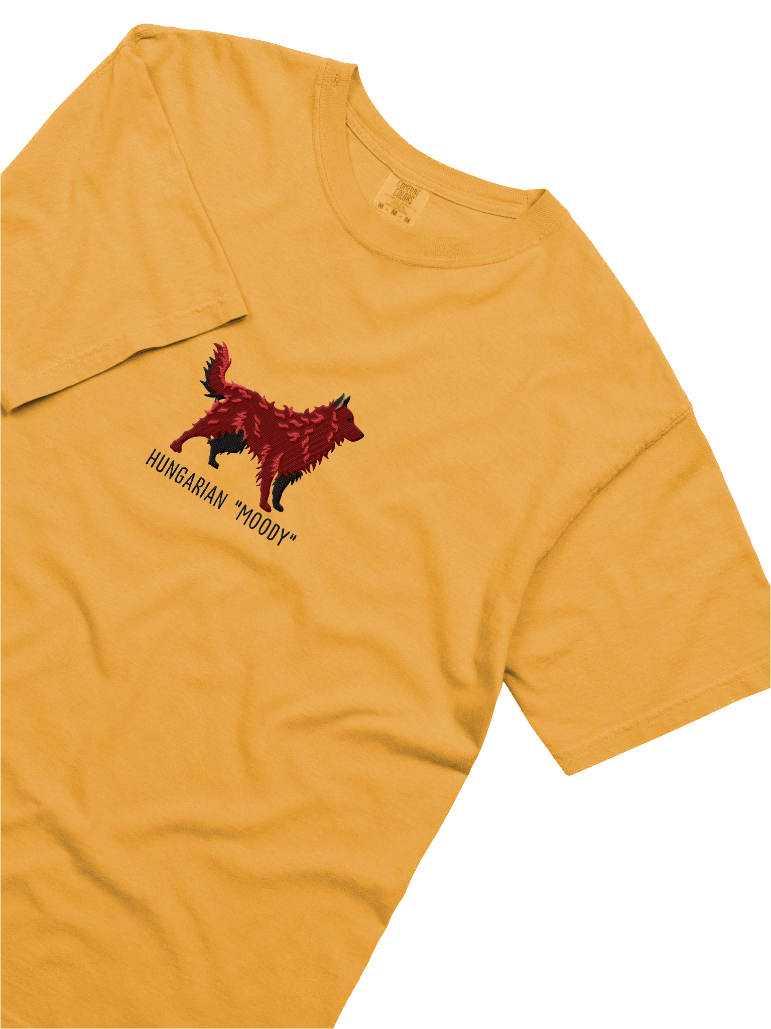 Hungarian Moody T-Shirt(Embroidered) of a Hungarian Mudi(Red) product image (5)