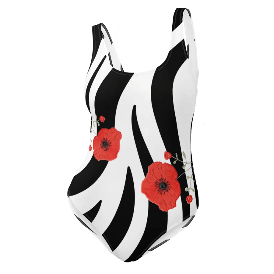 Zebra Blooms One-Piece Swimsuit product image (12)
