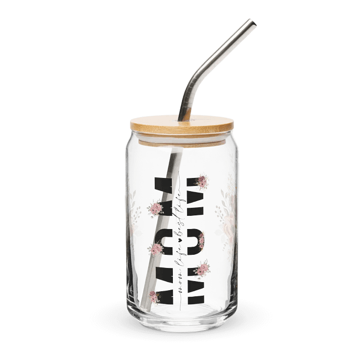 Floral Mom Life Can-Shaped Glass product image (1)