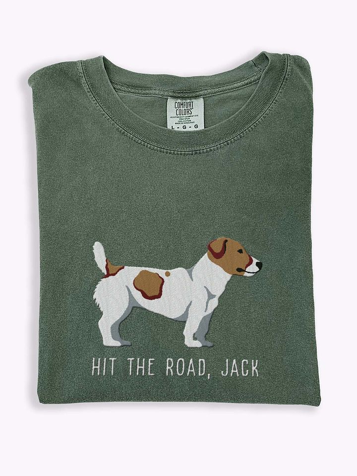 Hit the Road, Jack T-Shirt(Embroidered) of a Jack Russell Terrier product image (1)