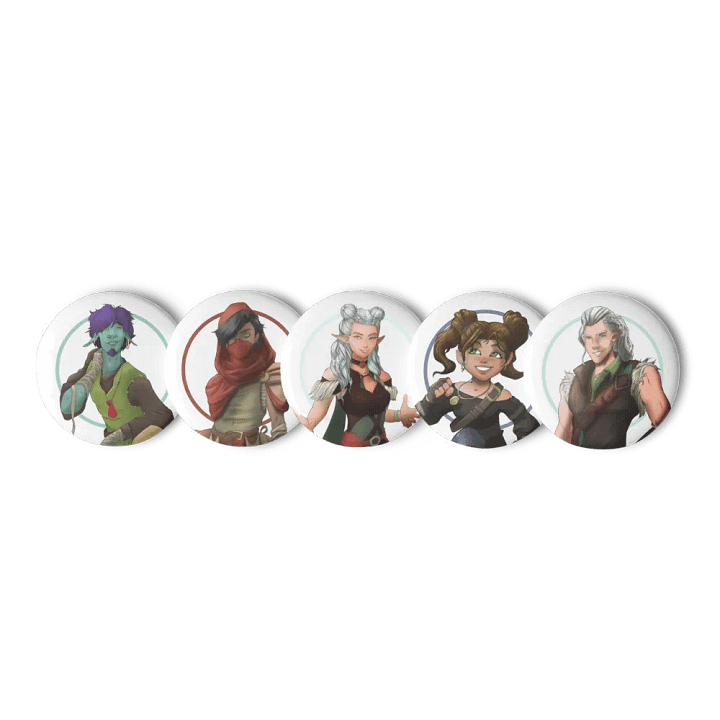 The Red Winds Character Pins (Ruby Edition) product image (1)