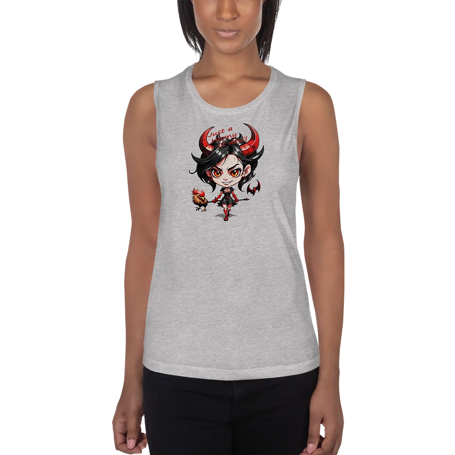 Just A Horny Lil Devil Graphic flowy muscle cut Tank top product image (9)