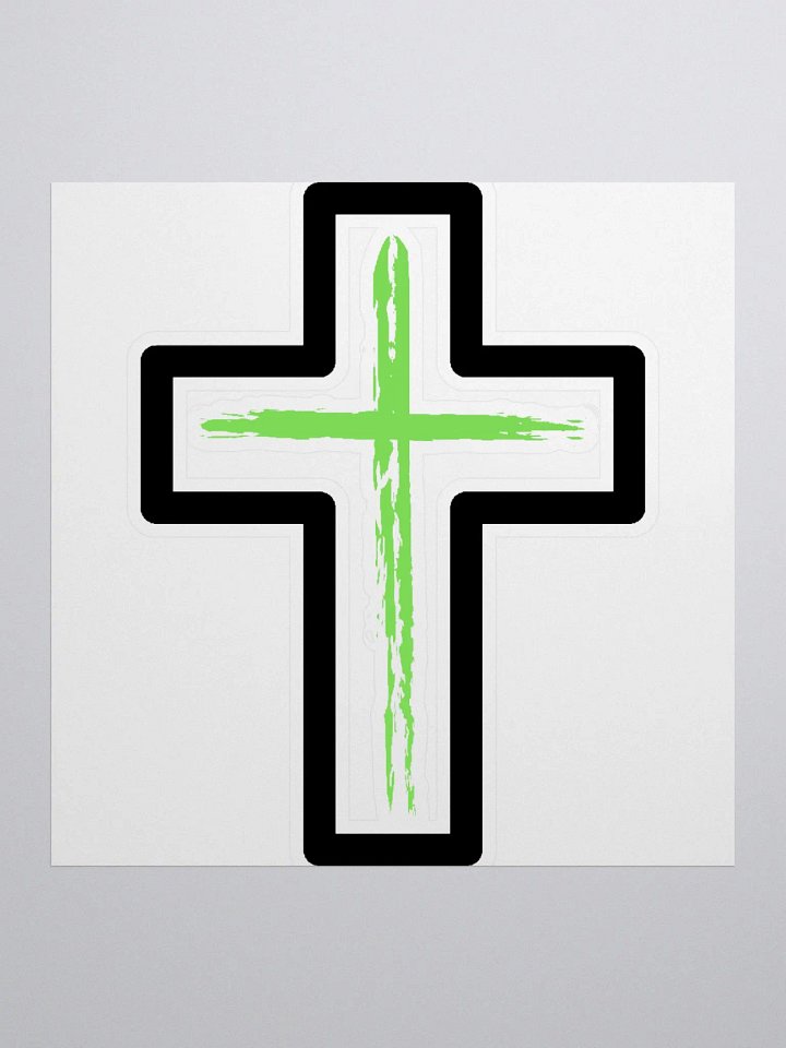 Green Cross With Boarder Sticker product image (2)
