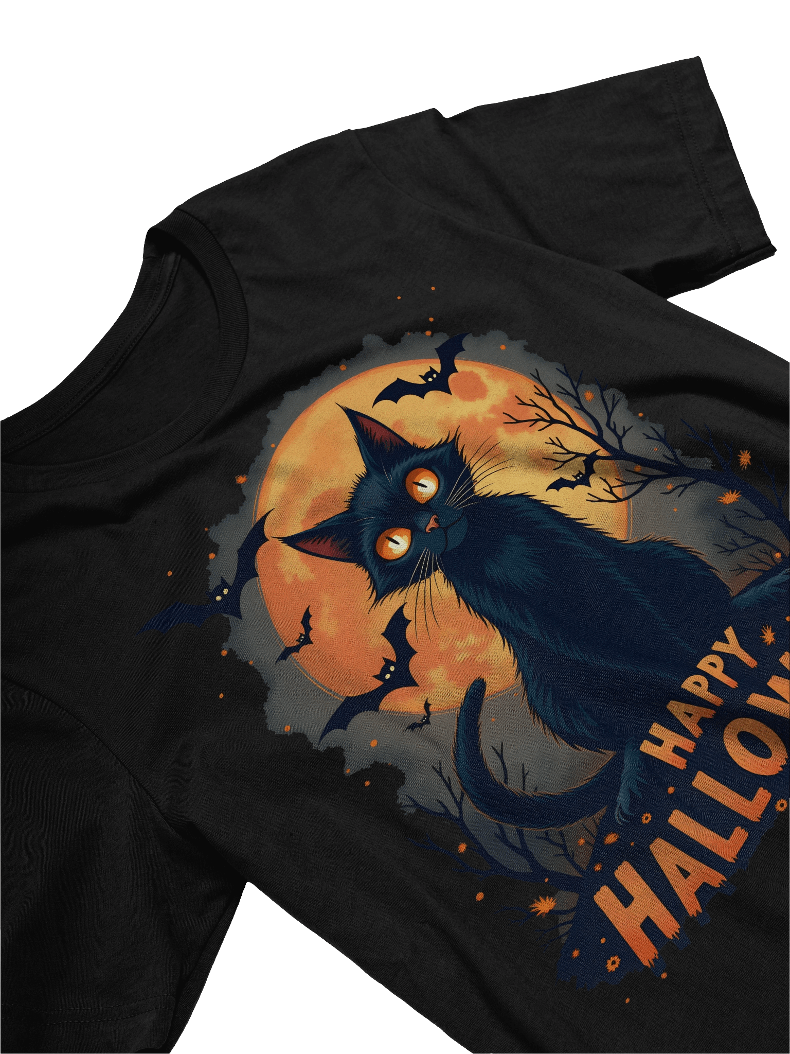 Spooky Halloween Night Cat T-Shirt product image (23)