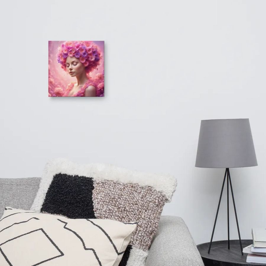 Pink Flower Girl Wall Art product image (11)