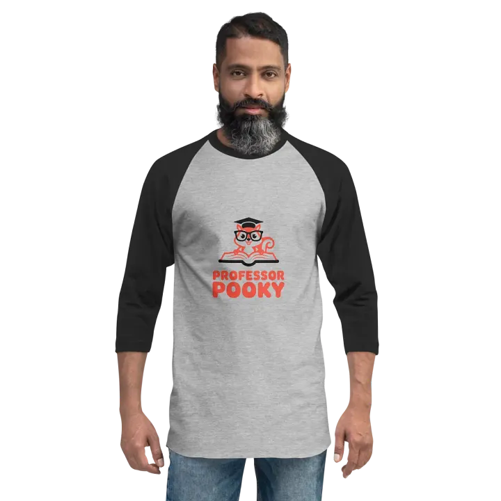 Professor Pooky's Literary Cat Raglan Tee product image (2)