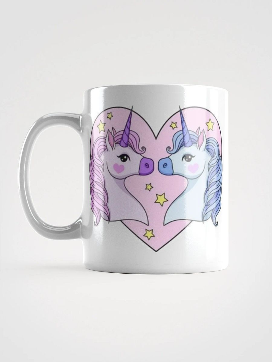 White Glossy Mug Lovely Unicorns product image (6)