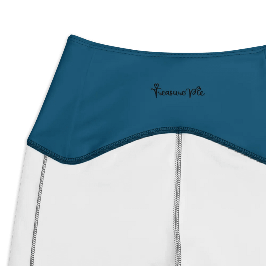 Plain Dark Blue True Summer Women's High Waisted Premium Crossover Leggings with Pockets by Treasure Pie product image (4)