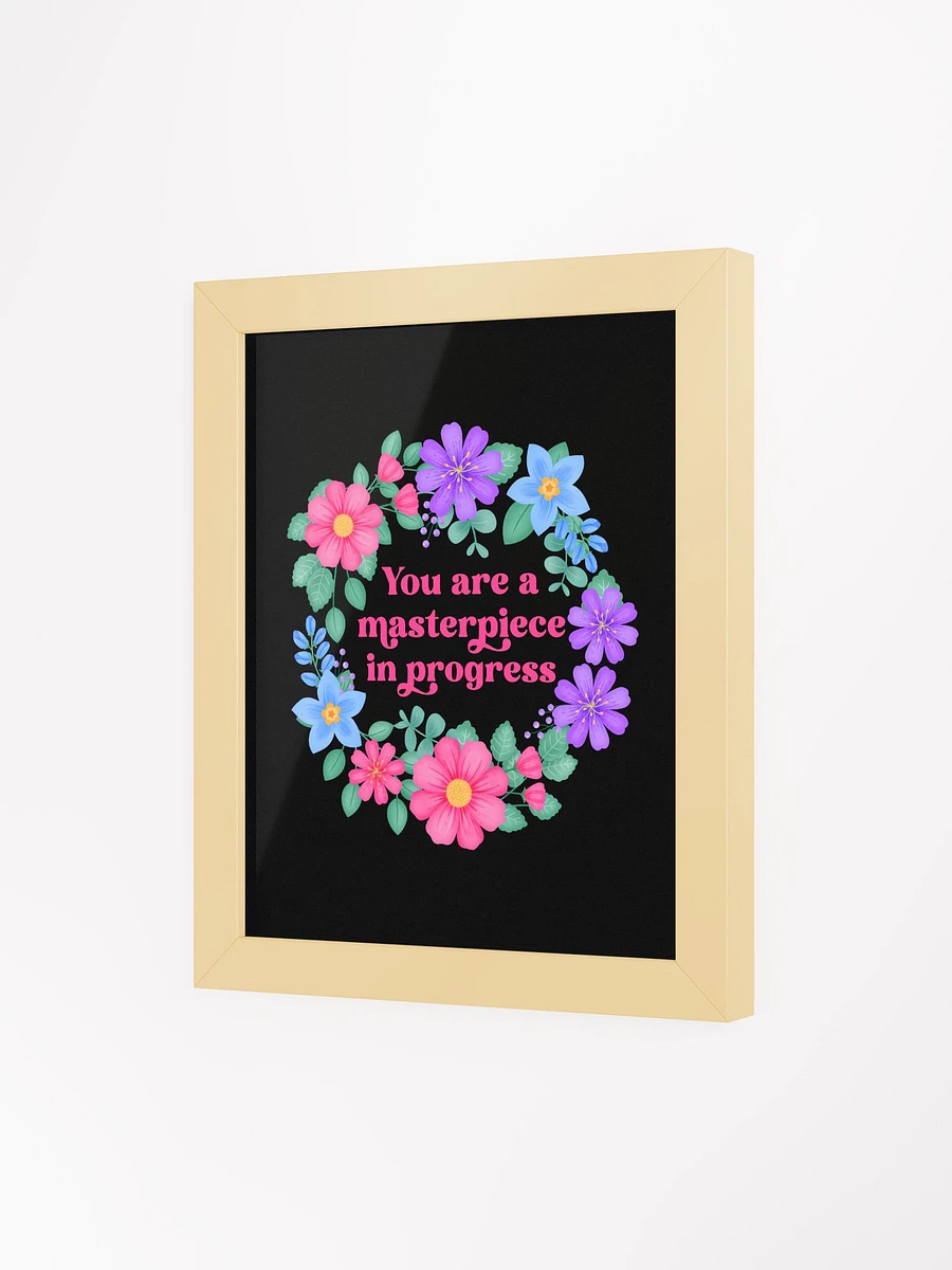 You are a masterpiece in progress - Motivational Wall Art Black product image (3)