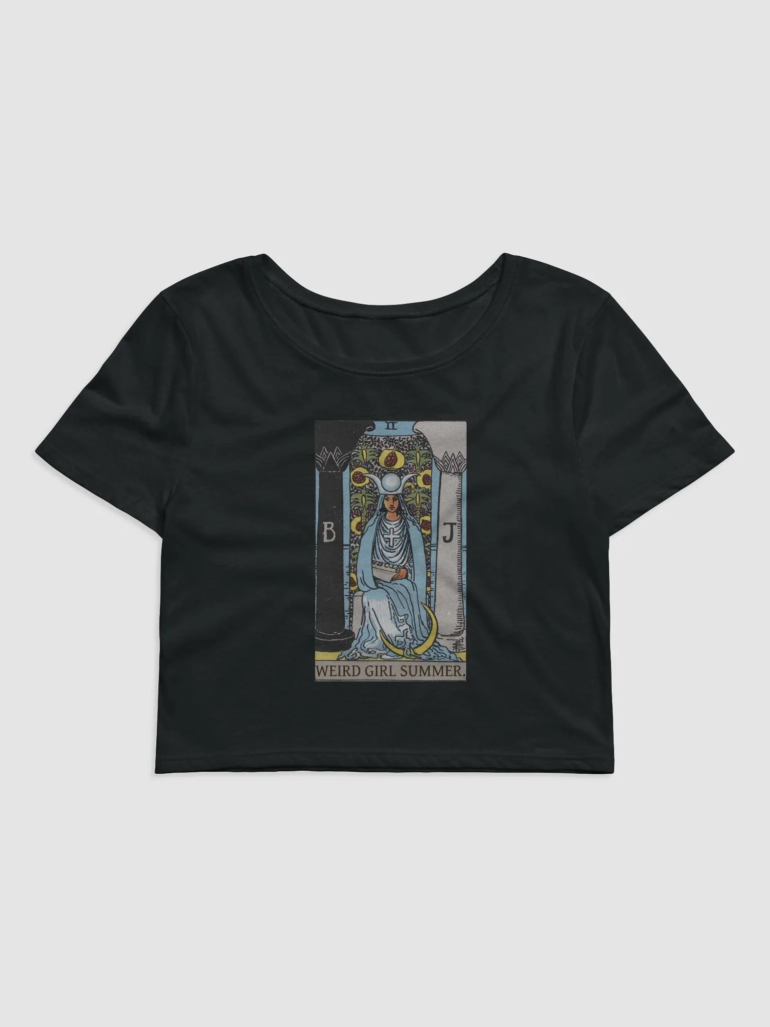Weird Girl Summer Tarot High Priestess - Crop Top product image (2)