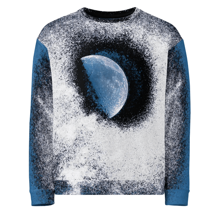 Abstract Darker Coloured Disintegrating Moon Unisex Sweatshirt product image (2)