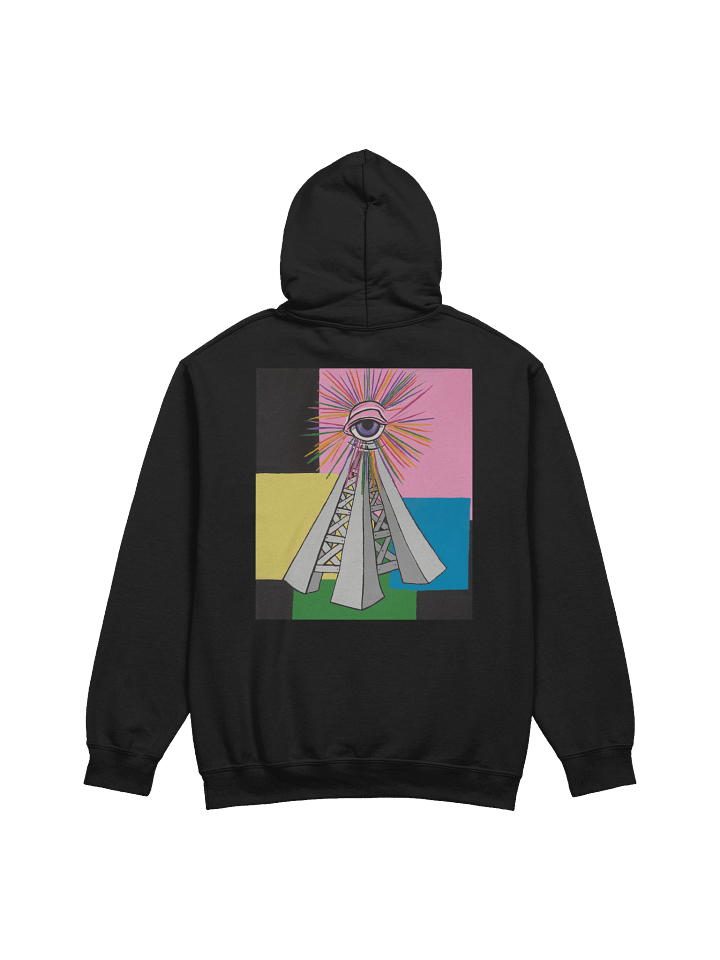 Woman's Black PWR Radio Tower Hoodie 5x product image (2)