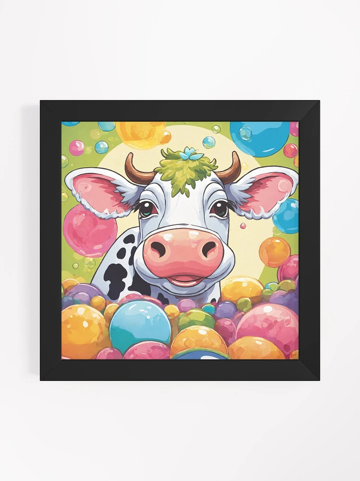 Candy Bubbles Cow Framed Art print product image (2)