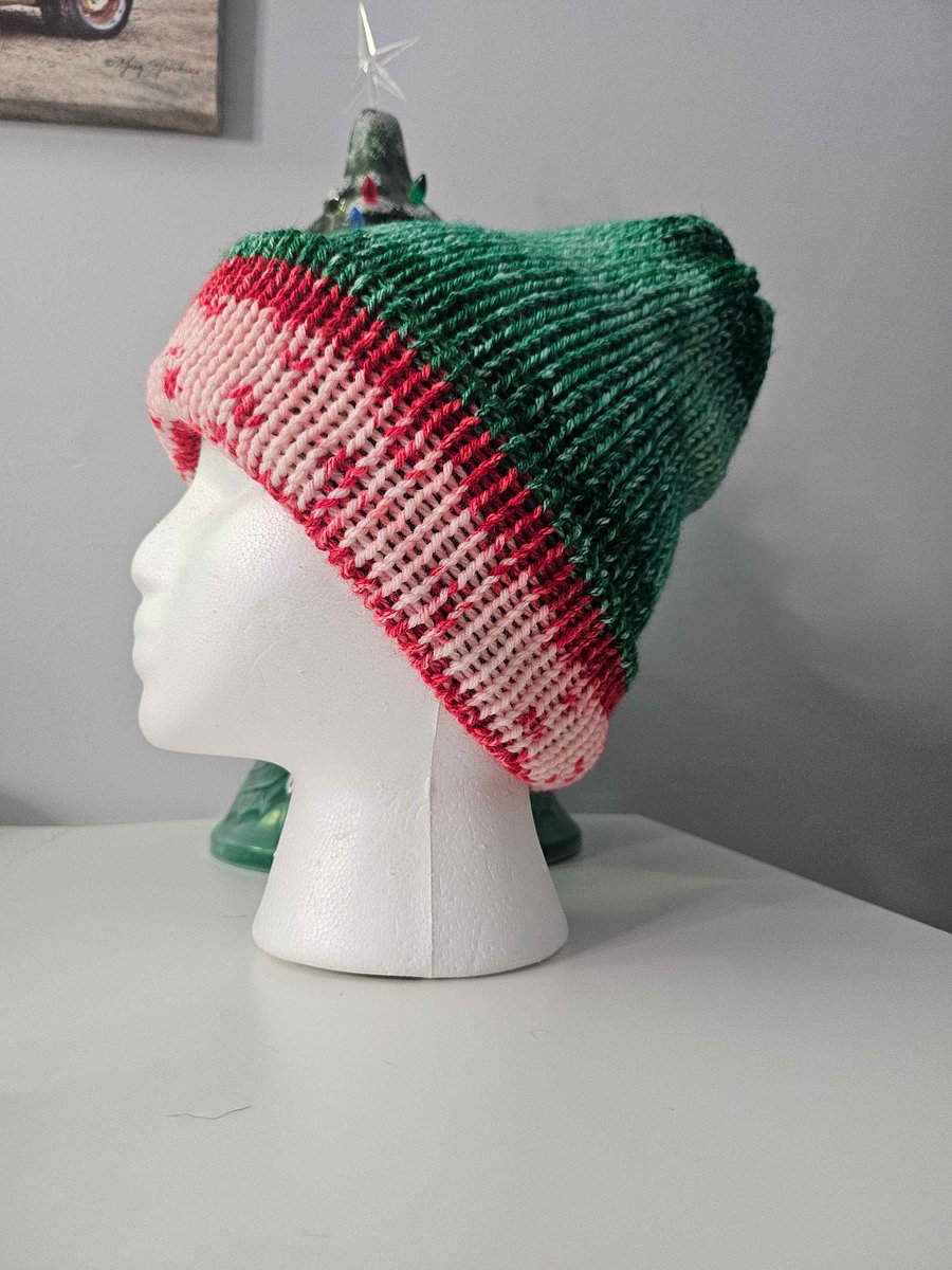Juniper Shrub/Peppermint Ribbon Winter Hat product image (4)