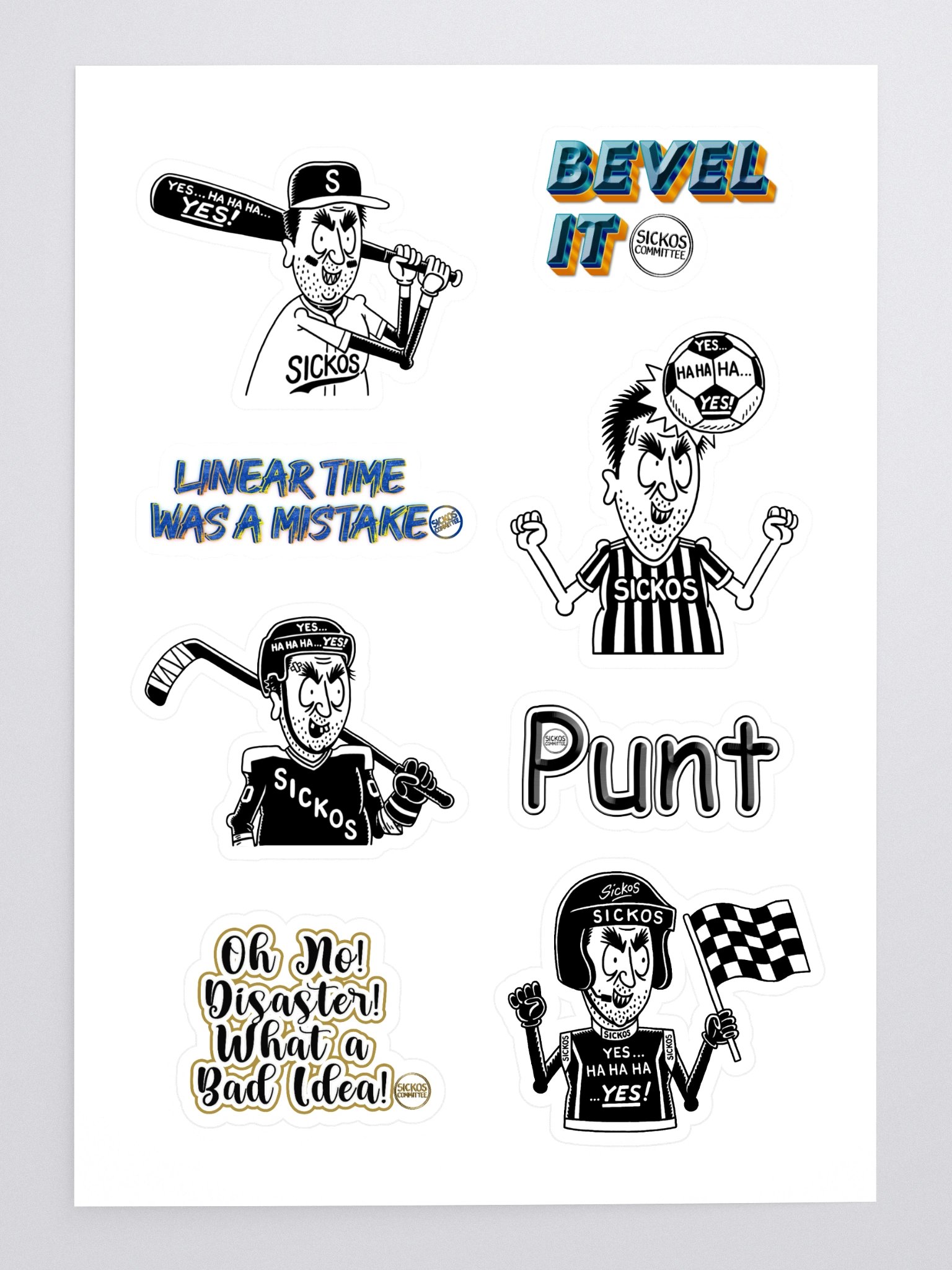 Sickos Cartoon Sticker Sheet Set product image (3)