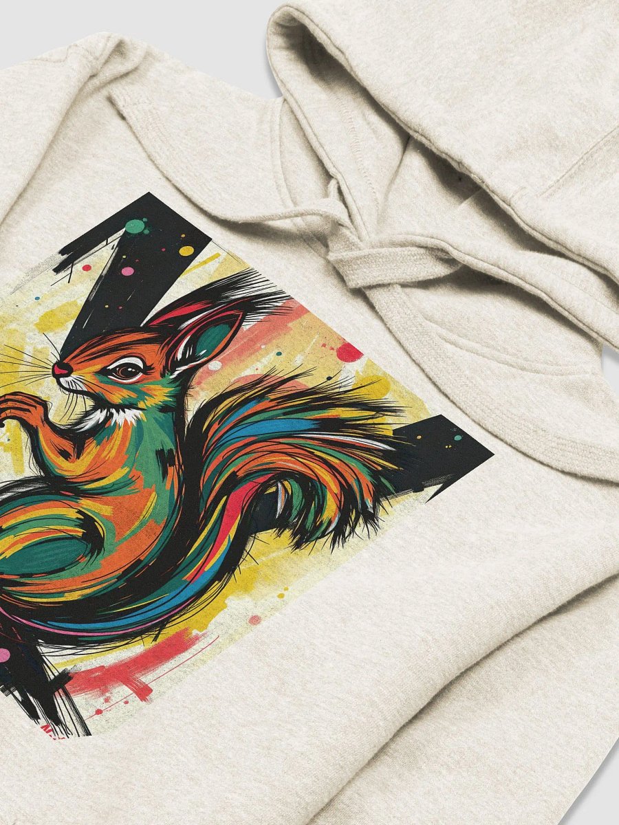 Wacky colors and splattered squirrel, Cozy Cotton Haven Hoodie product image (3)
