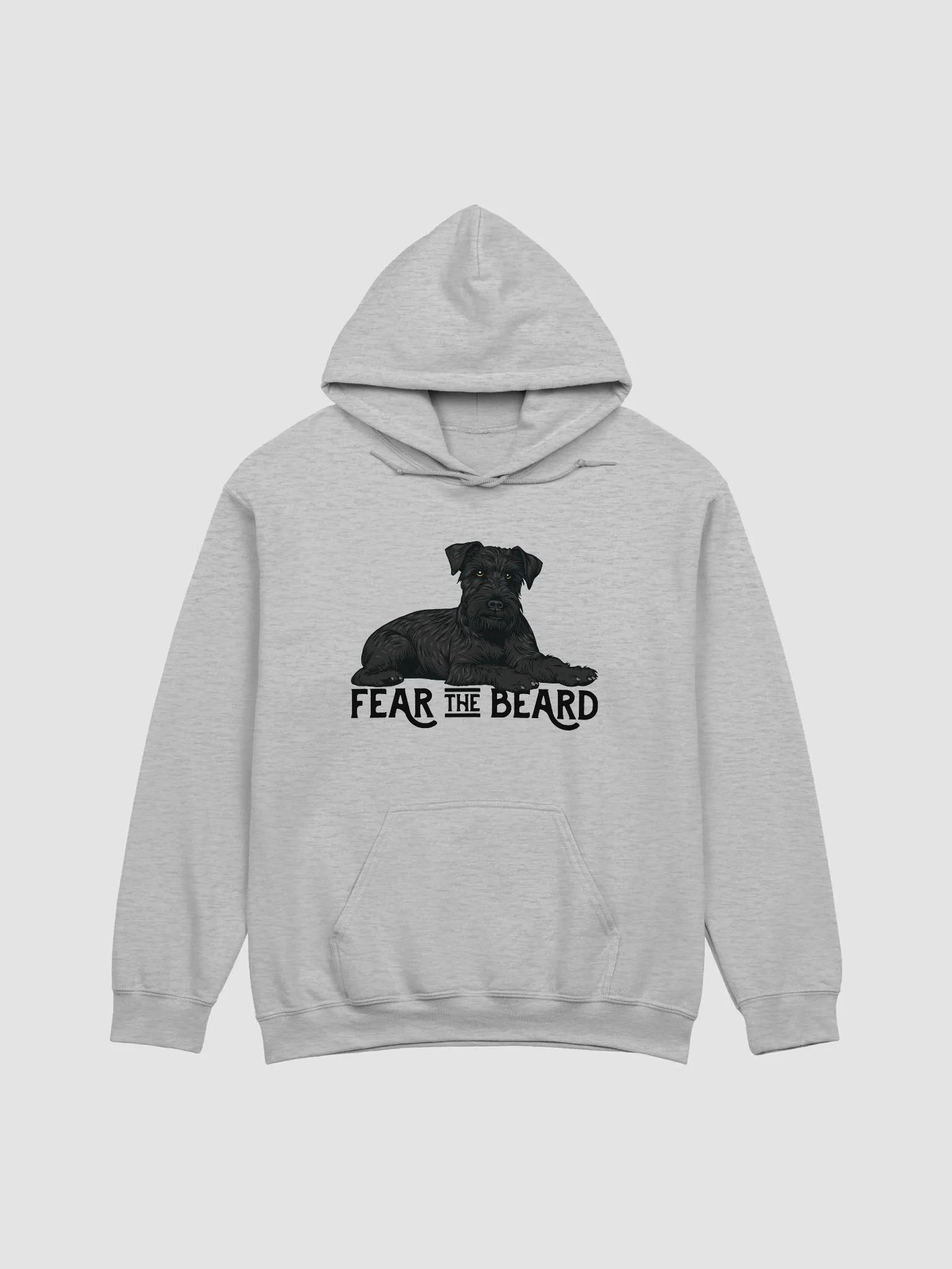Fear the Beard Hooded Sweatshirt of a Schnauzer(Black) | Funny Hoodie for Bearded Dog Paw-rents product image (26)