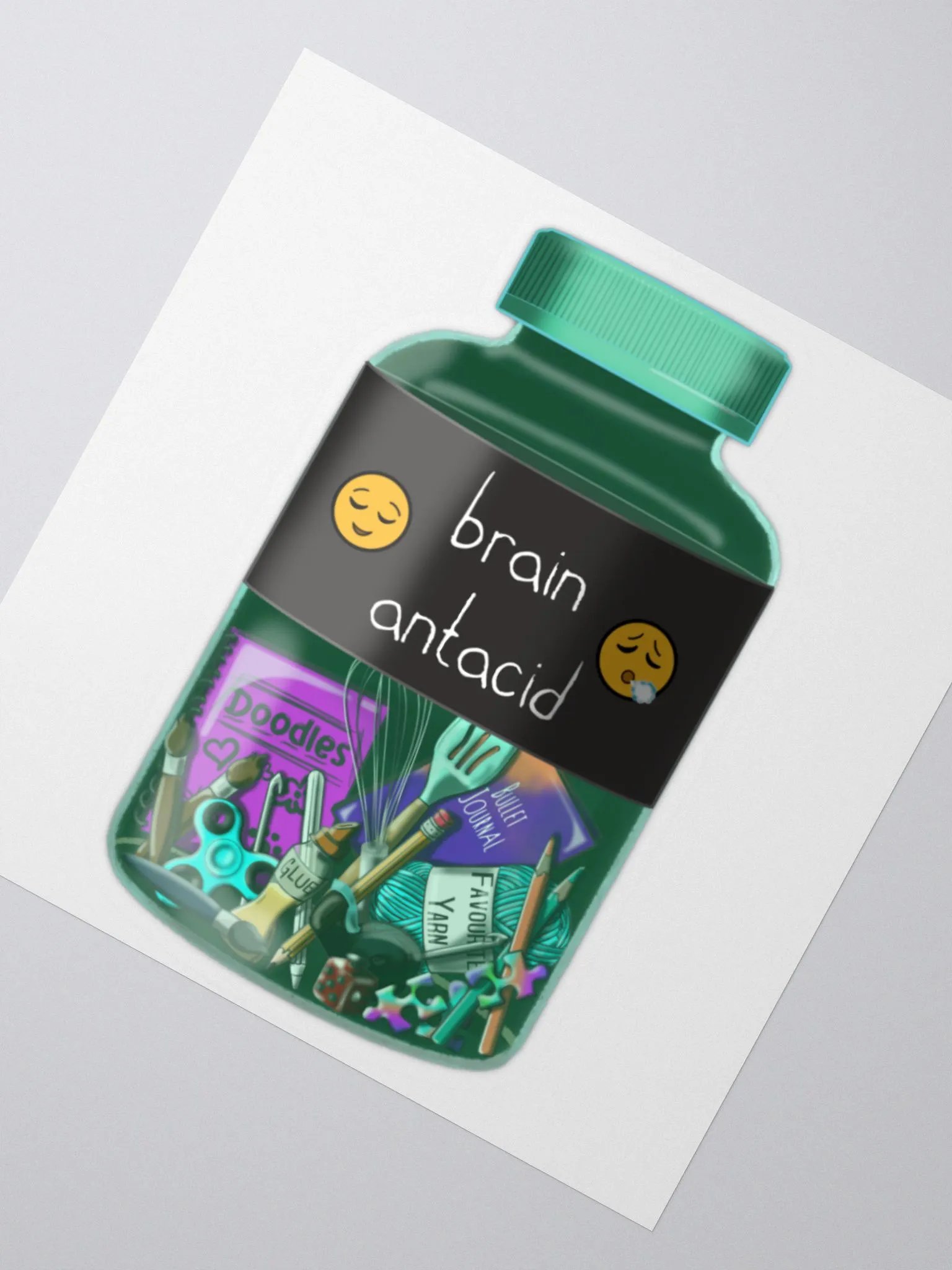 Brain Antacid Sticker product image (1)