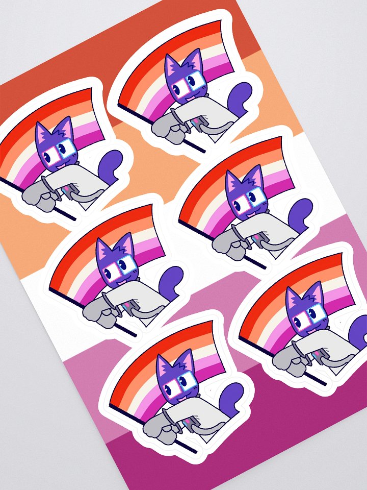 lesbian pride kaykay sticker sheet product image (1)
