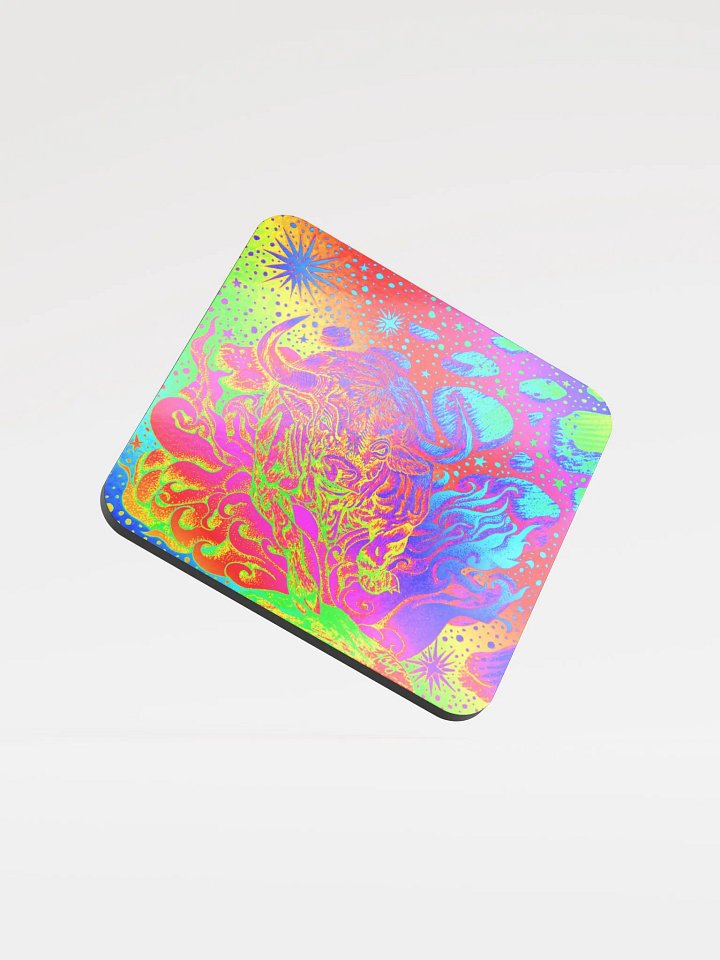 Limited edition Full Rainbow Taurus Zodiac coaster product image (1)