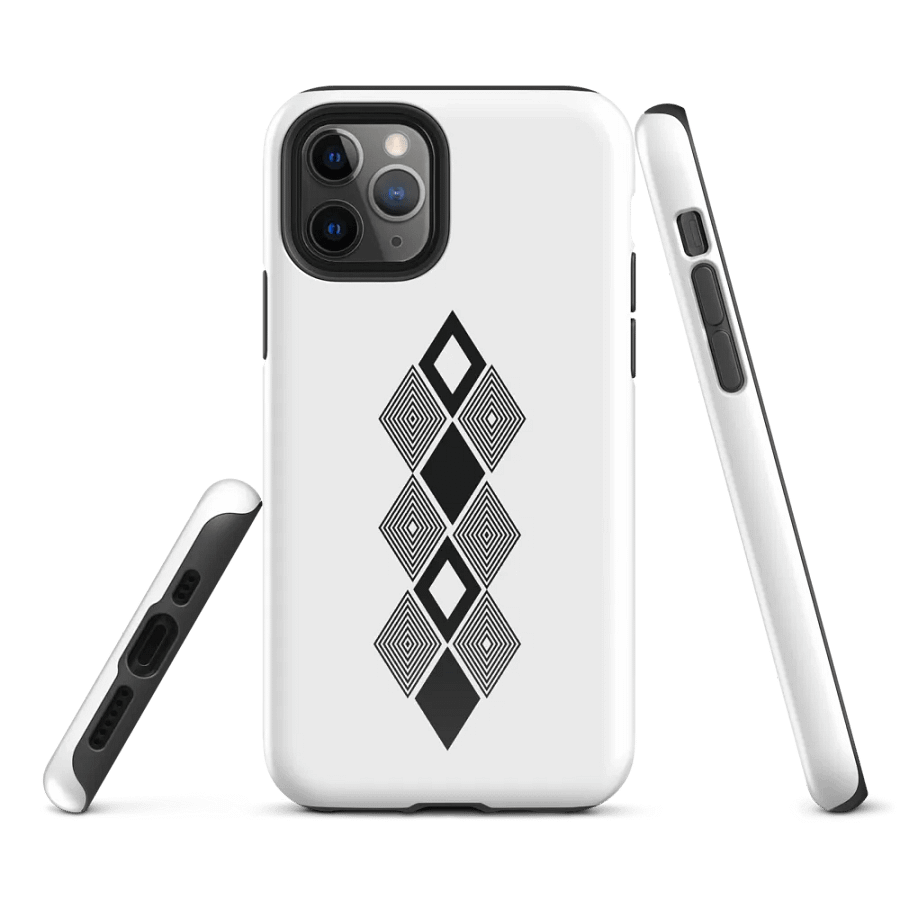 Black and white triangle design Tough Case for iPhone® product image (2)