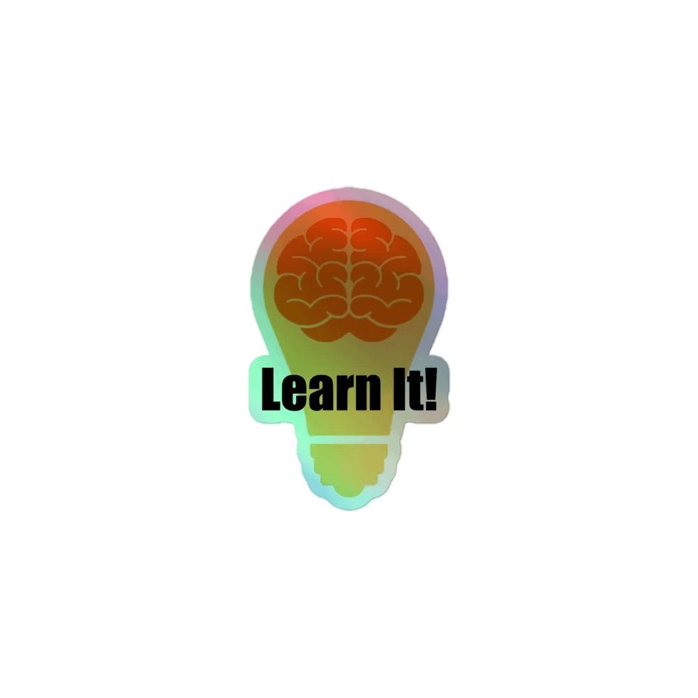 Kiss-Cut Holographic Stickers - Black Letters product image (1)