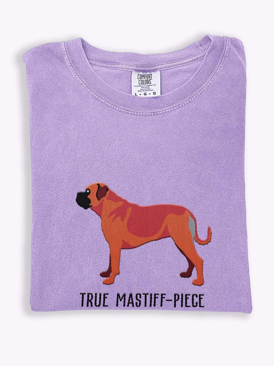 True Mastiff-Piece T-Shirt(Embroidered) of a Bullmastiff(Red) product image (1)