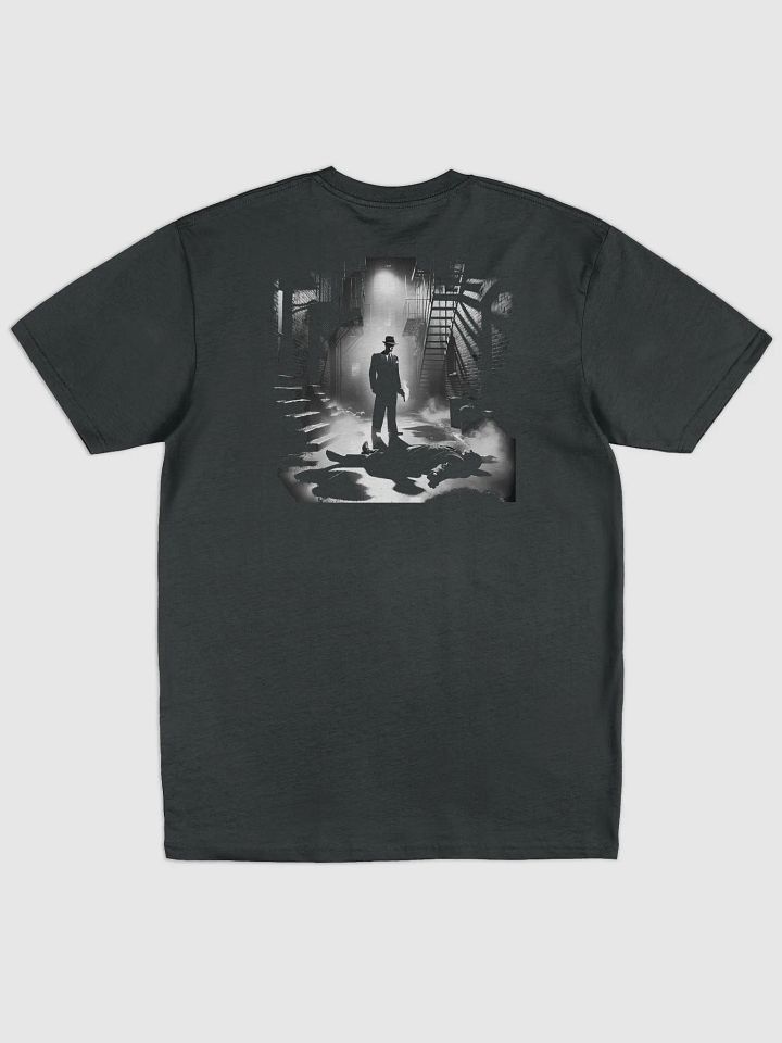 Noir Mystery: Detective in Shadowy Alley (Mens Tee) product image (1)