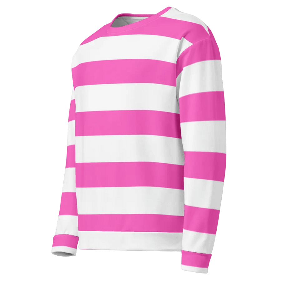 Pink and White Striped Sweatshirt product image (5)
