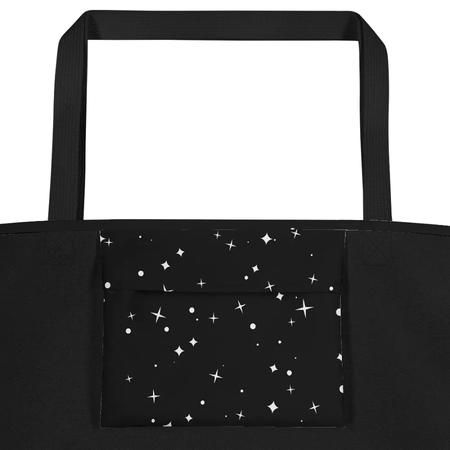 All-Over Print Large Tote Bag w/ Pocket - Man on Yellow Lining product image (3)