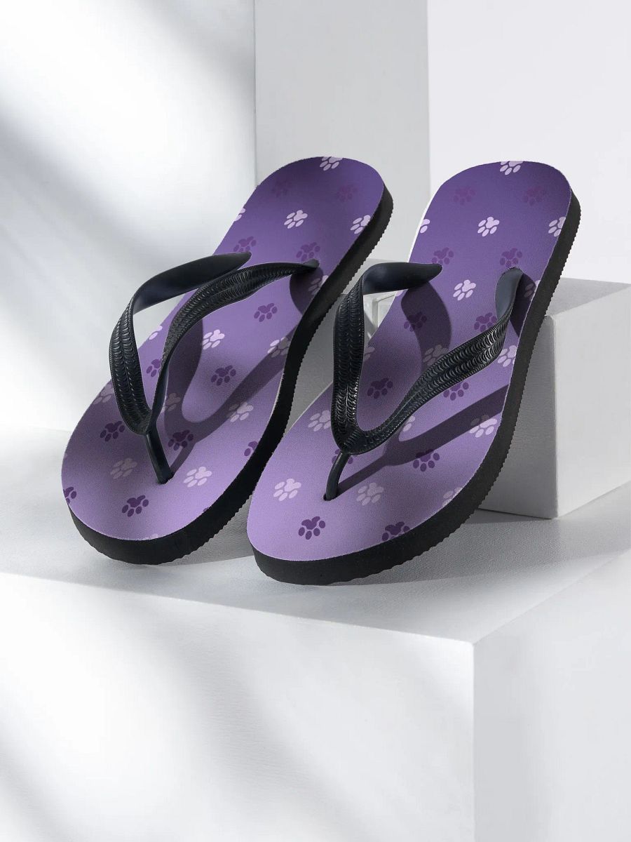 Unisex Paw Print Flip Flops product image (1)