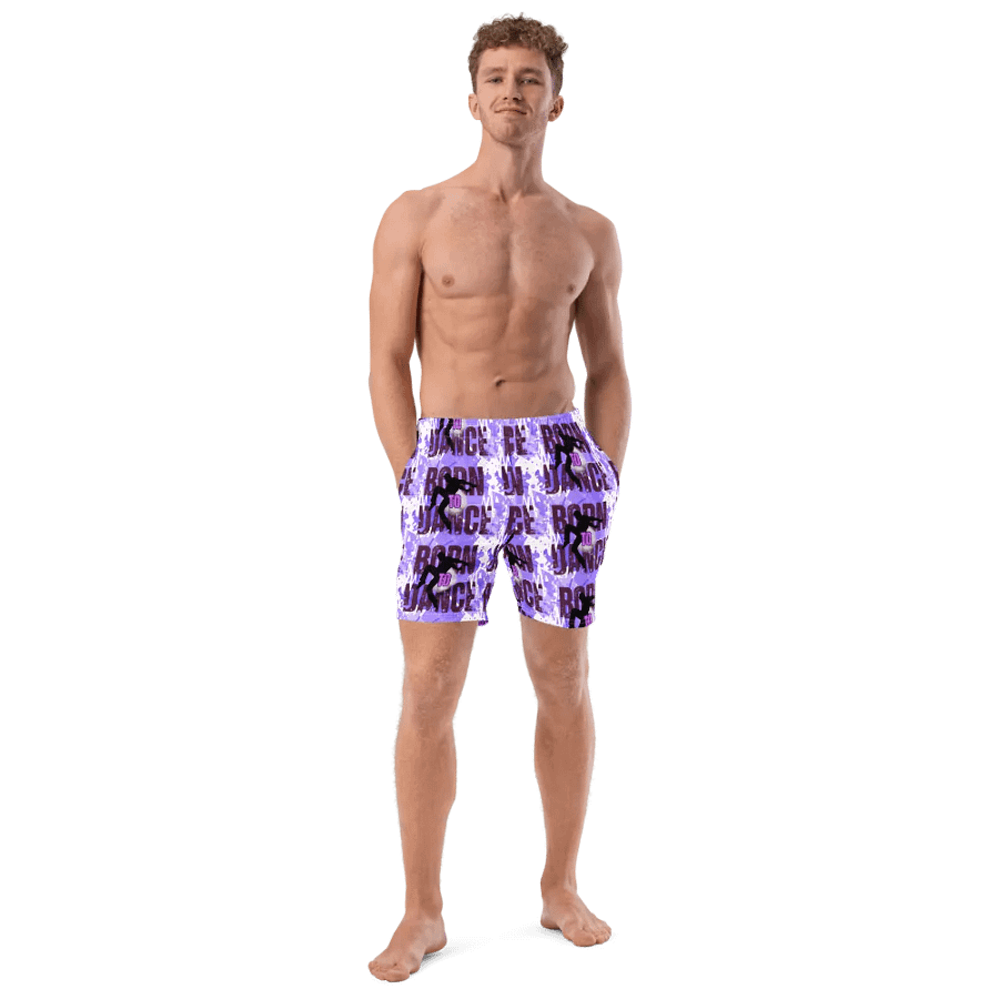 Born to Dance His Silhouette All-Over Swim Trunks product image (10)