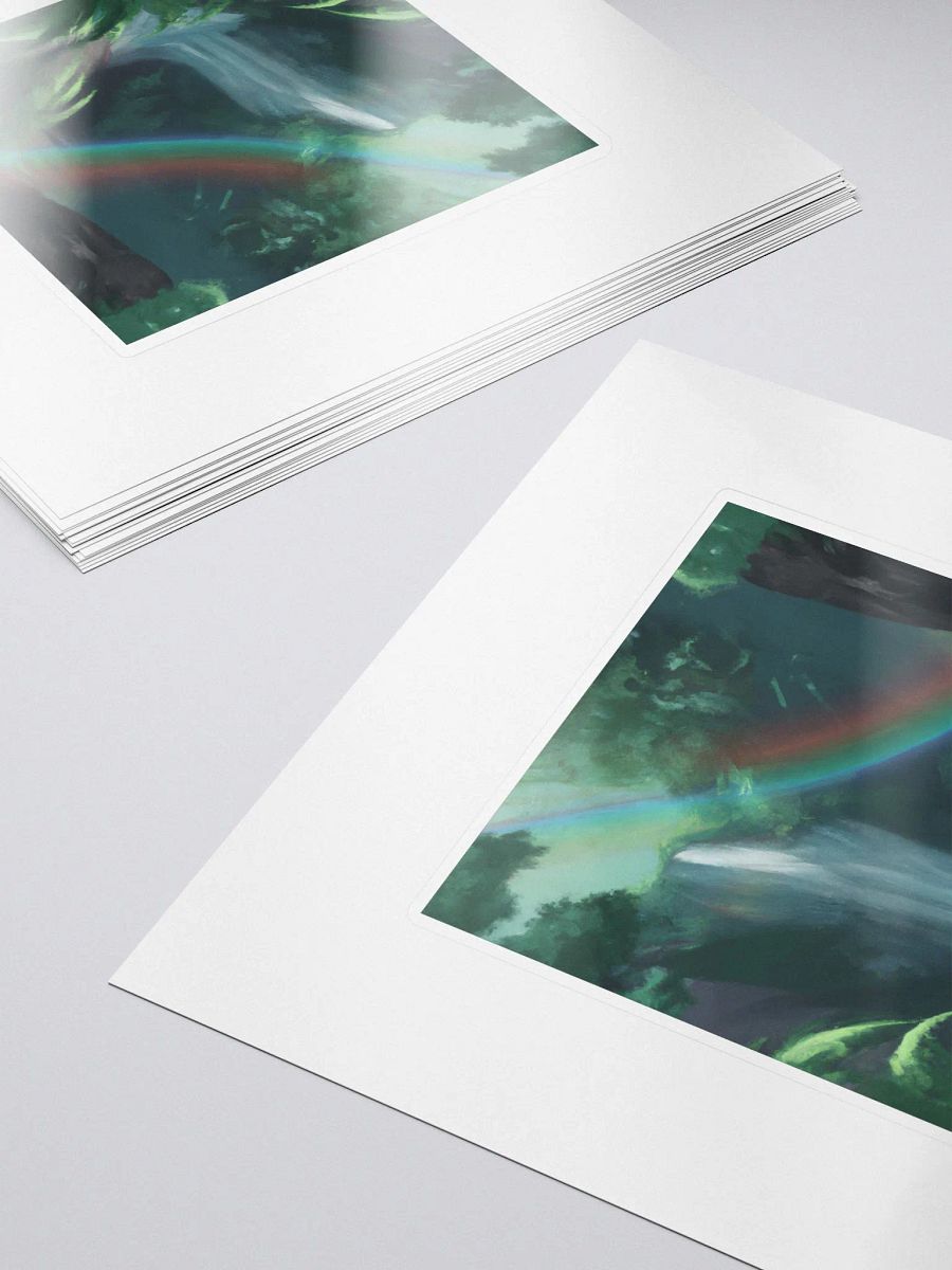 Galactic Wild Rainbow Waterfall Forest Alpha Sticker product image (5)