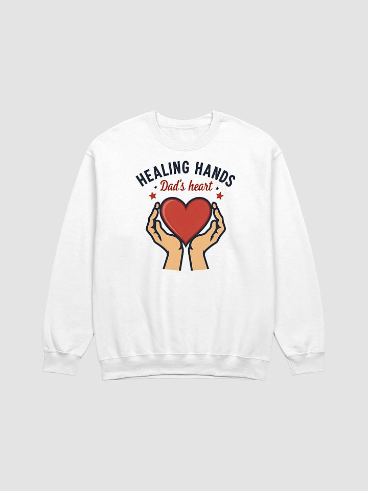 Healing Hands Dad's Heart Crewneck Sweatshirt product image (6)
