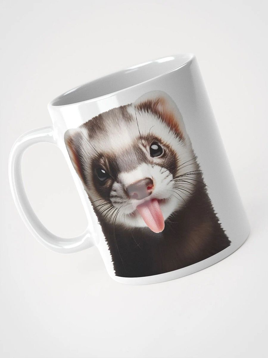 Rude Ferret #Humorous Glossy Mug - White product image (3)