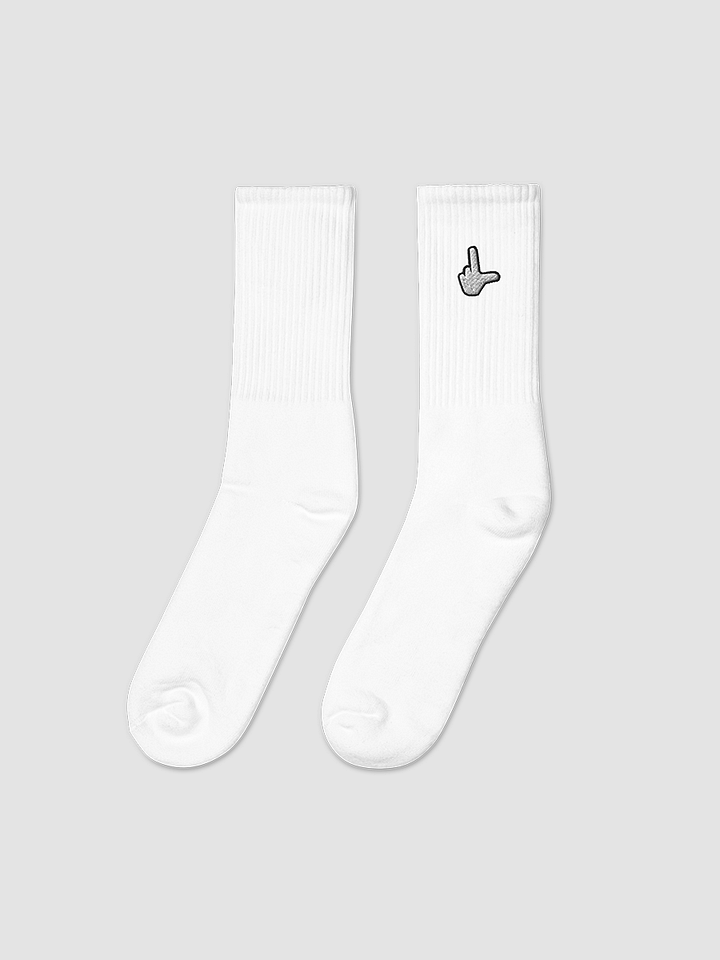 L Socks Embroidered (white and grey) product image (2)