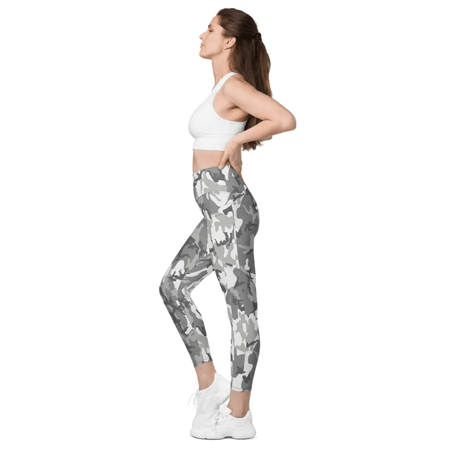 Gray Camo Leggings with Pockets product image (10)