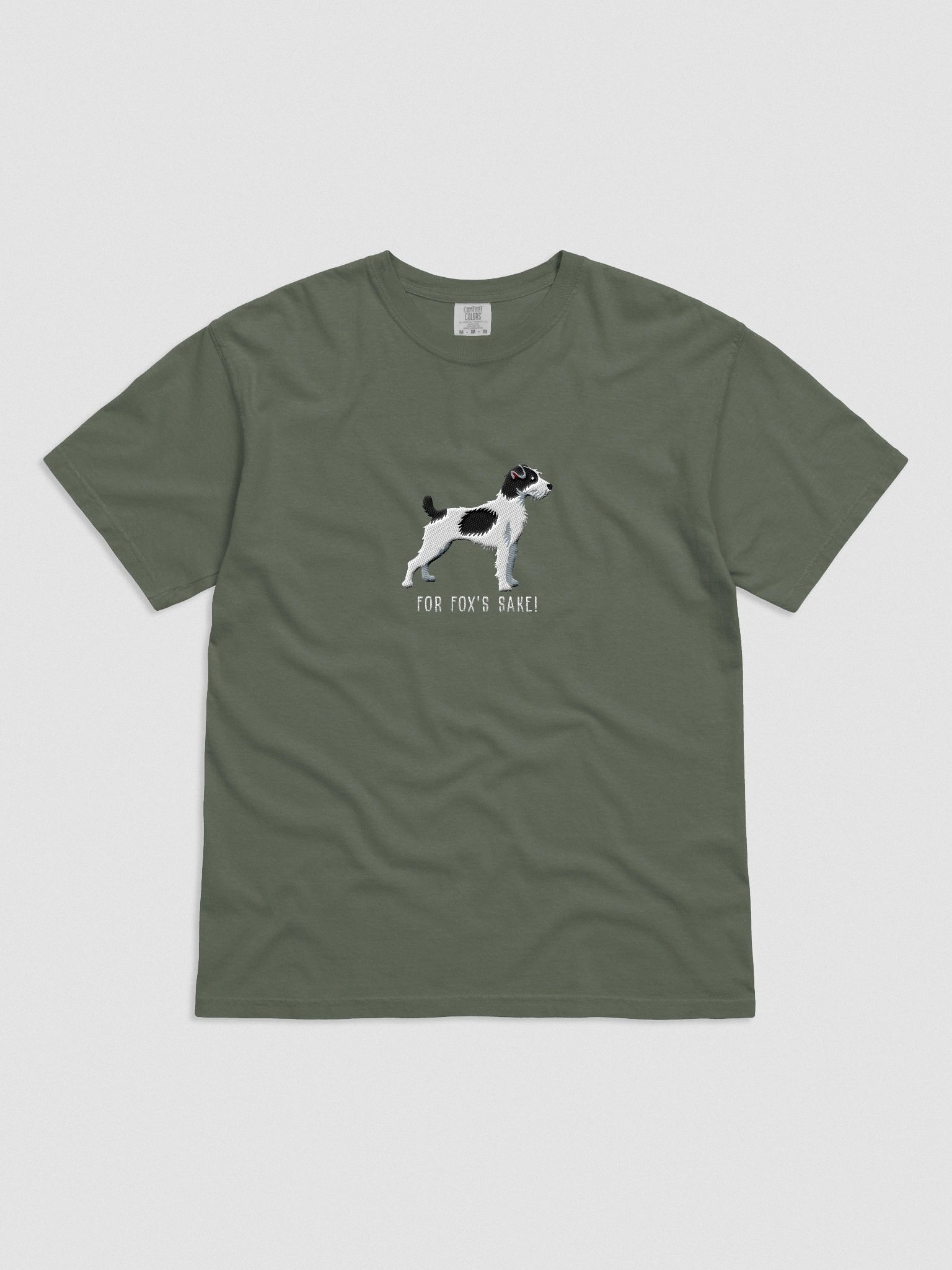 For Fox's Sake! T-Shirt(Embroidered) of a Parson Russell Terrier(Black & White) product image (4)